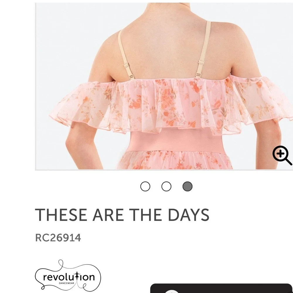 Revolution Dancewear Size SA These Are The Days Pink Floral Lyrical Costume